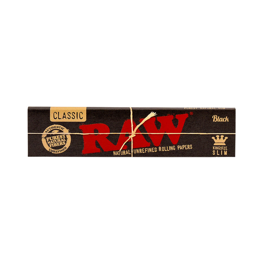 RAW Black organic hemp king size slim