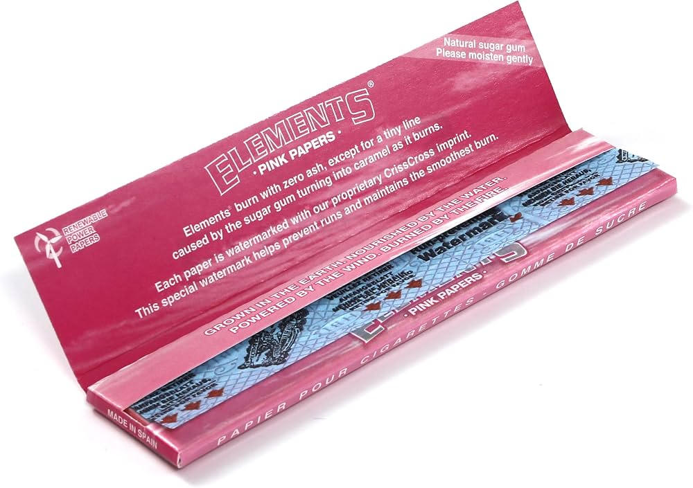 Elements pink king size slim papers
